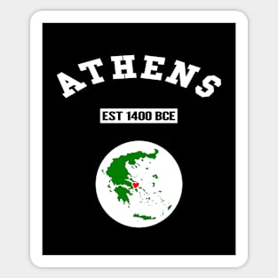 🏺 Athens Greece Strong, Greek Map, 1400 BCE, City Pride Sticker